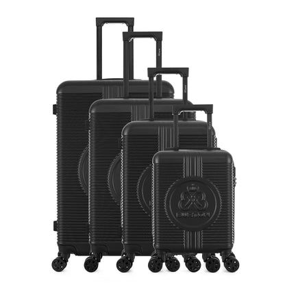Set de 4 valises bleues de notre collection Burton, Manchester, de face
