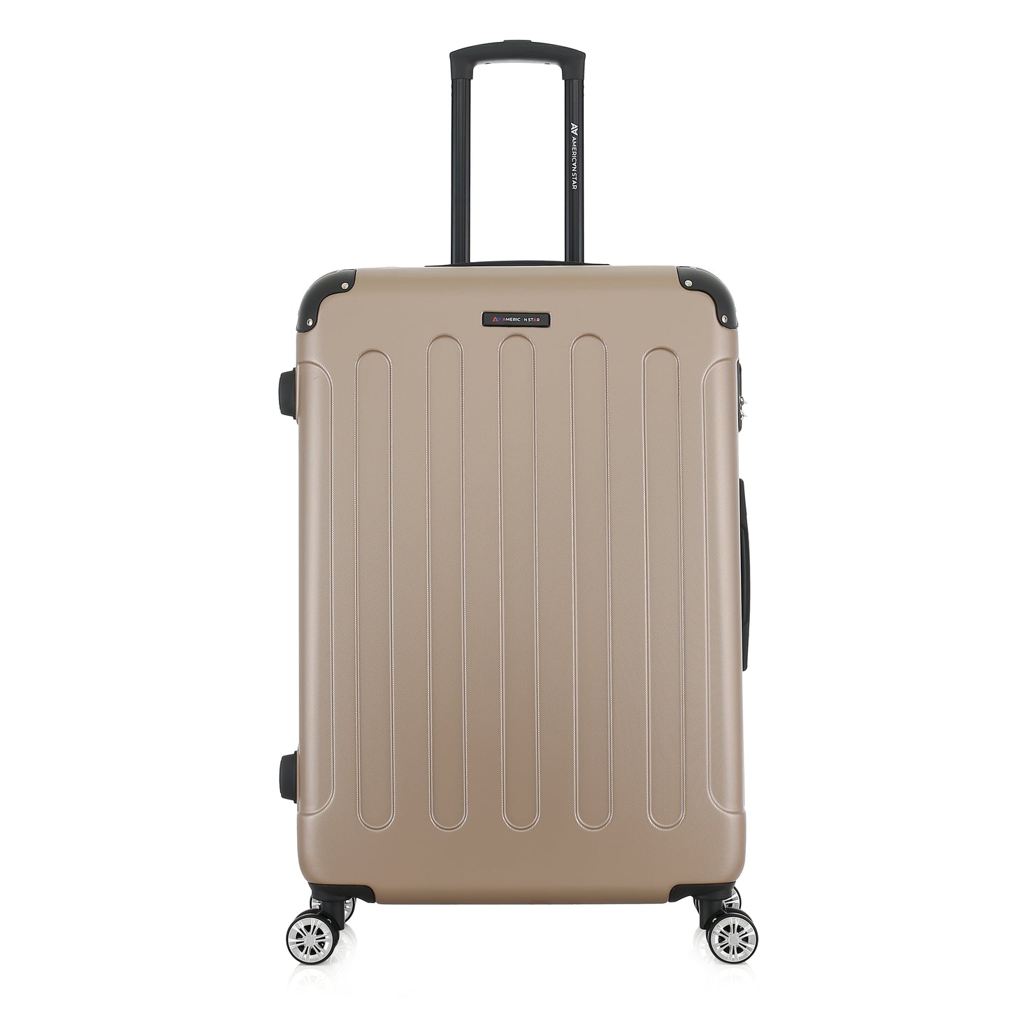 Valise beige de notre collection American Star Miami, taille L de face