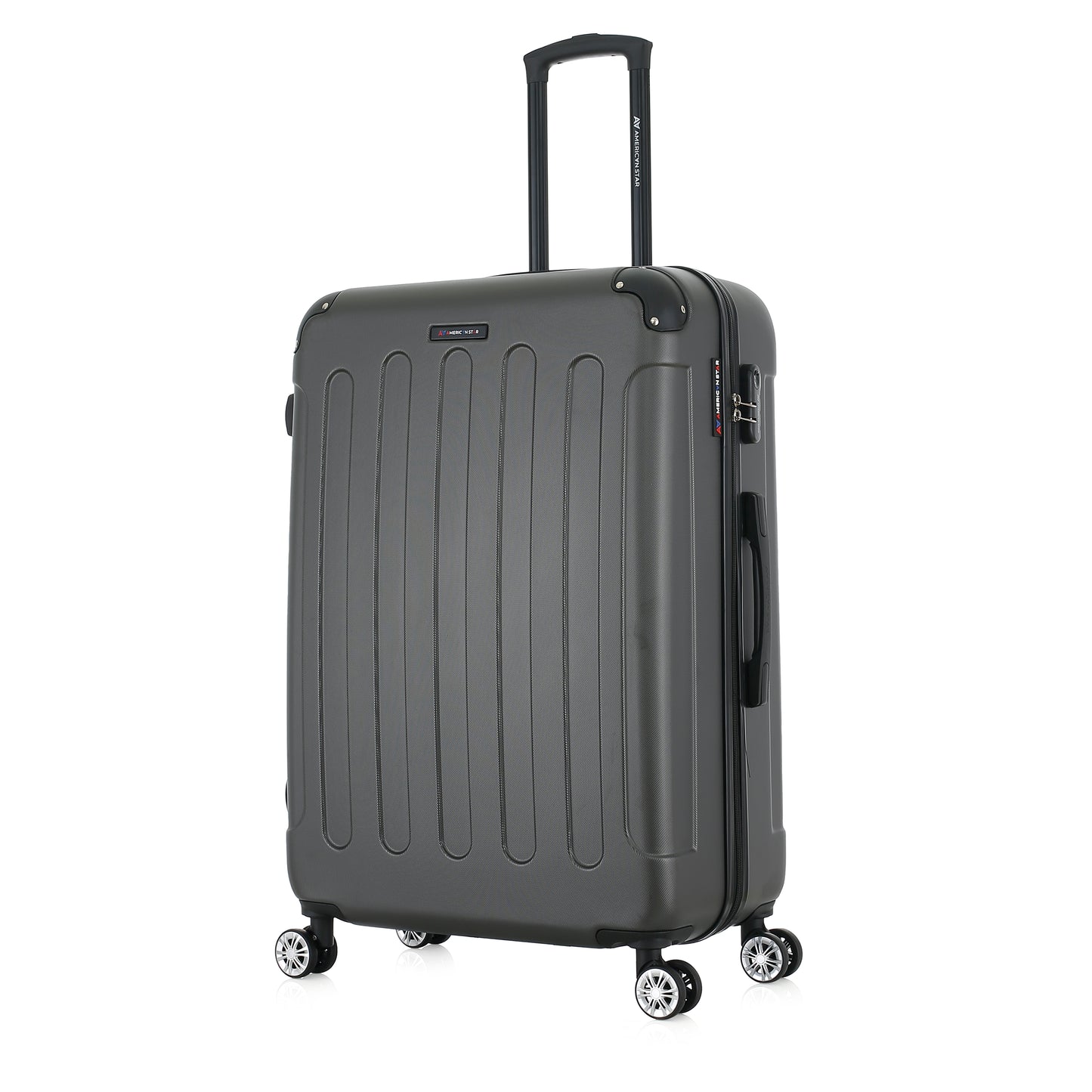 Valise grise de notre collection American Star Miami, taille L de 3/4