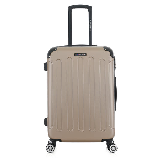 Valise beige de notre collection American Star Miami, taille M de face
