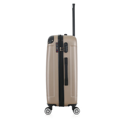 Valise beige de notre collection American Star Miami, taille M de côté