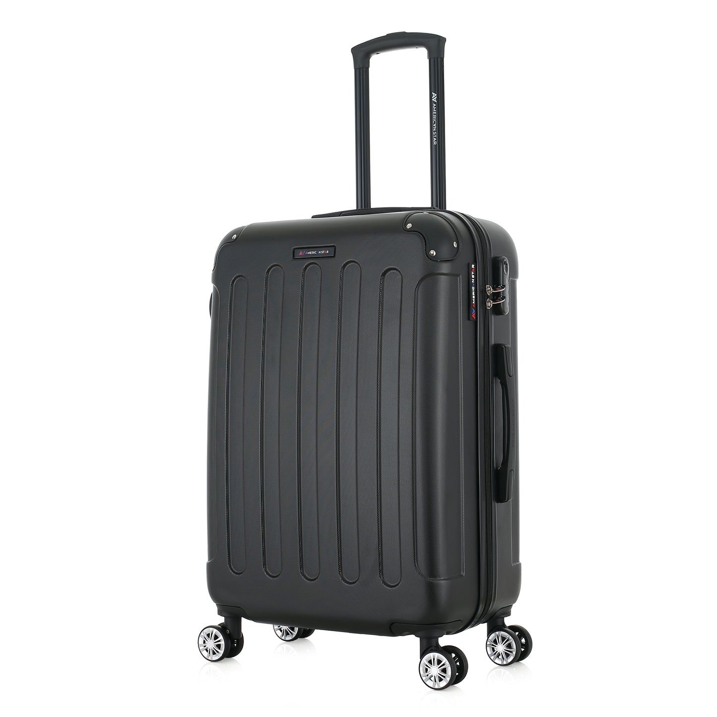Valise noire de notre collection American Star Miami, taille M de 3/4