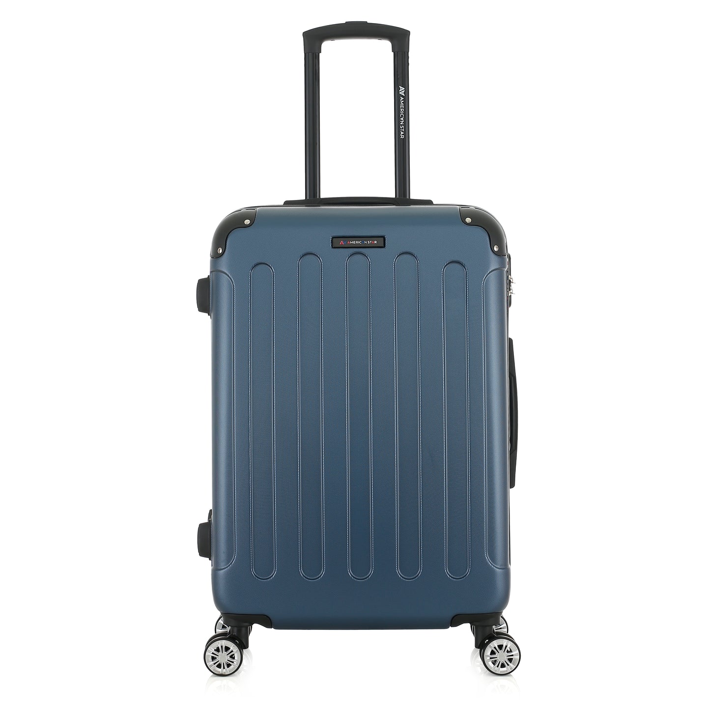 Valise bleue de notre collection American Star Miami, taille M de face
