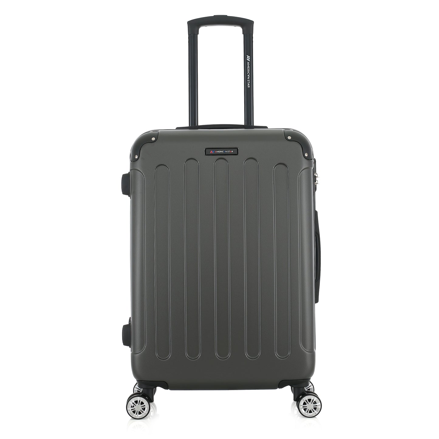 Valise grise de notre collection American Star Miami, taille M de face