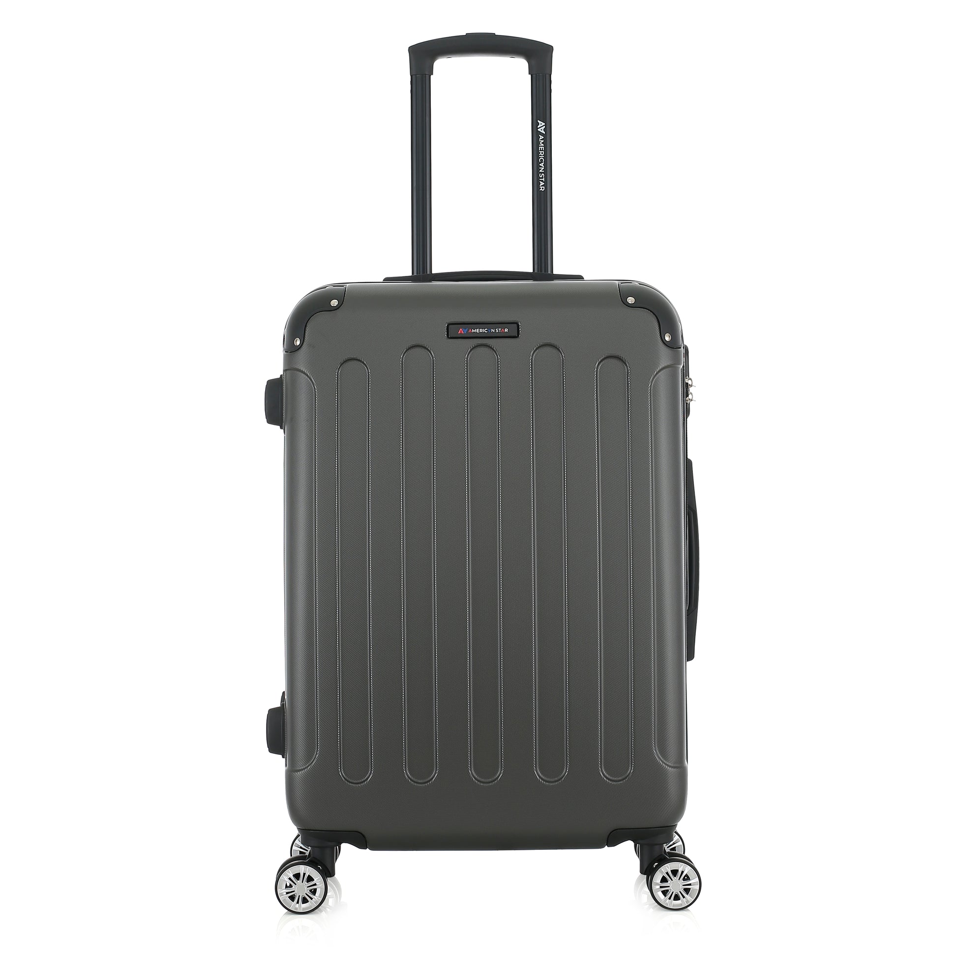Valise grise de notre collection American Star Miami, taille M de face