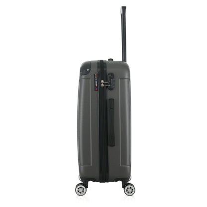 Valise grise de notre collection American Star Miami, taille M de côté