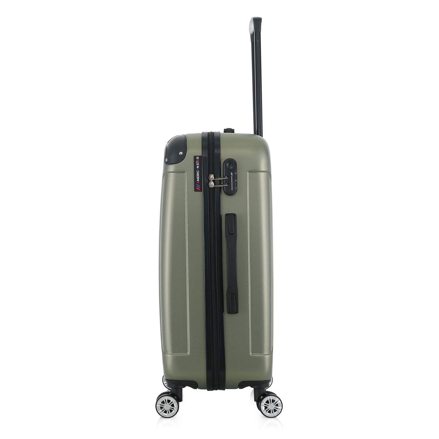 Valise kaki de notre collection American Star Miami, taille M de côté