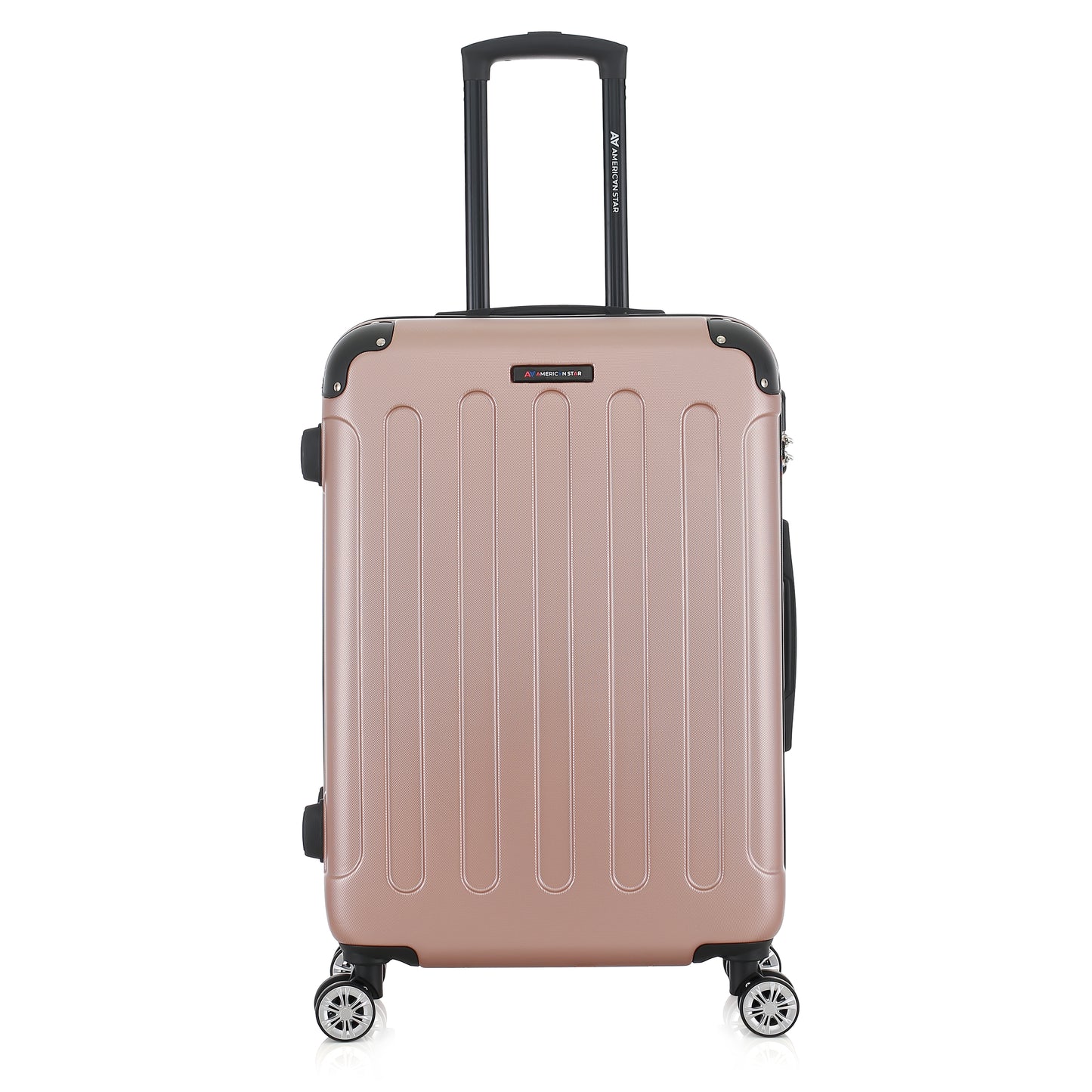 Valise or rose de notre collection American Star Miami, taille M de face

