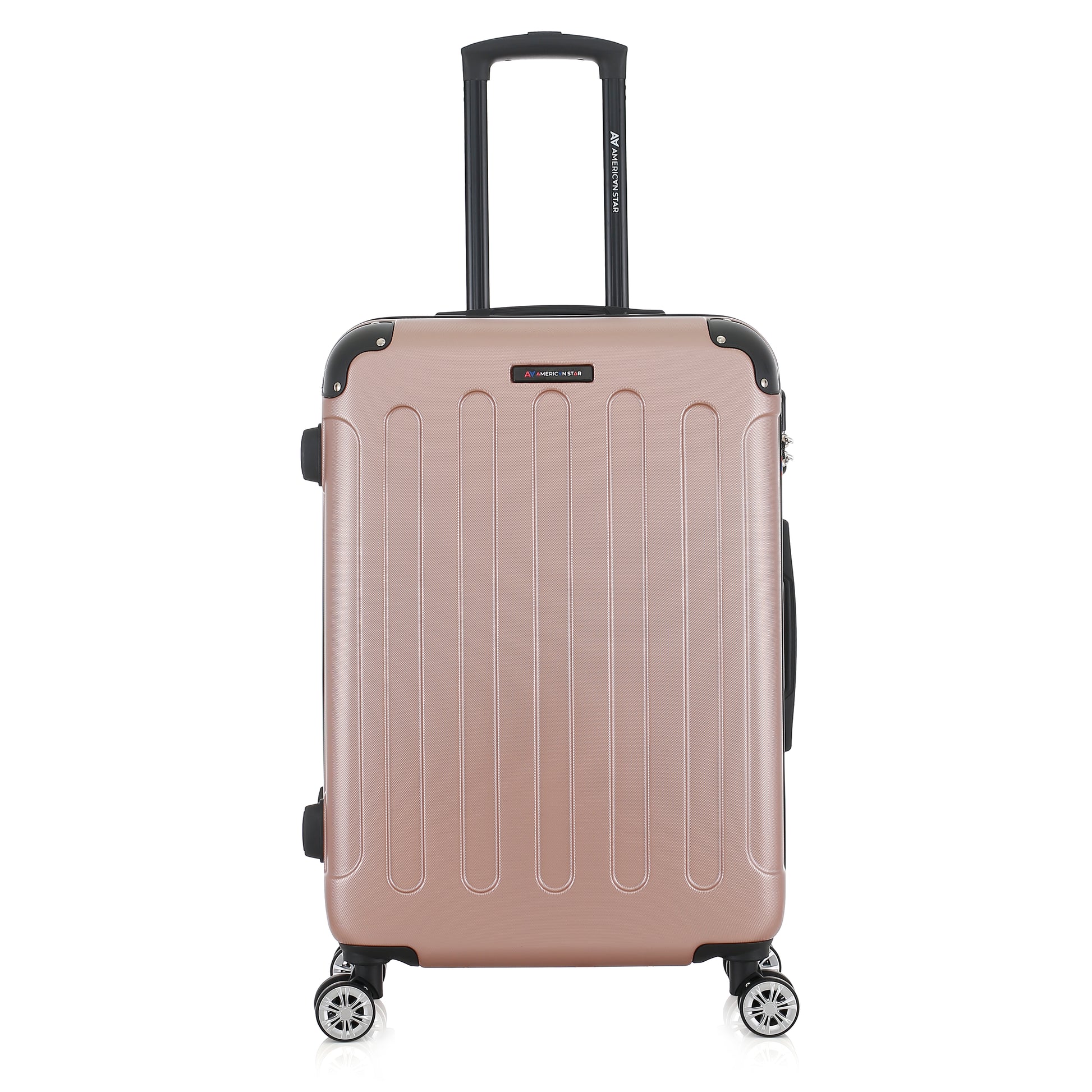 Valise or rose de notre collection American Star Miami, taille M de face
