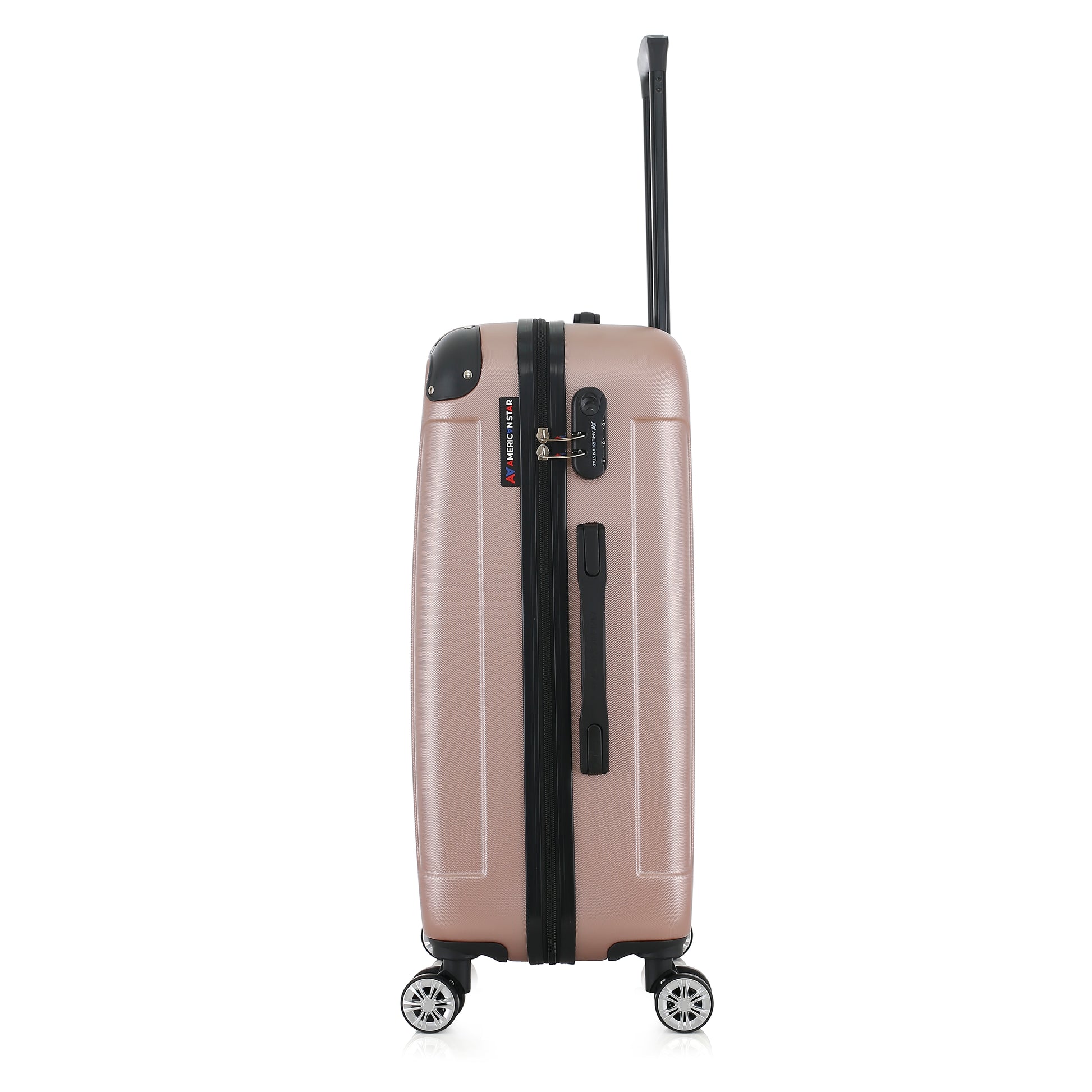 Valise or rose de notre collection American Star Miami, taille M de côté