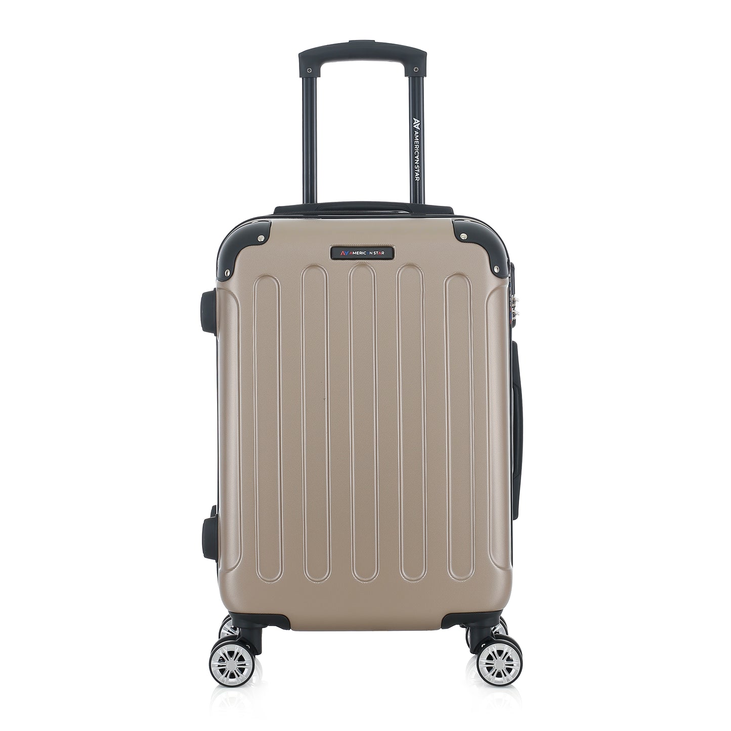 Valise beige de notre collection American Star Miami, taille S de face
