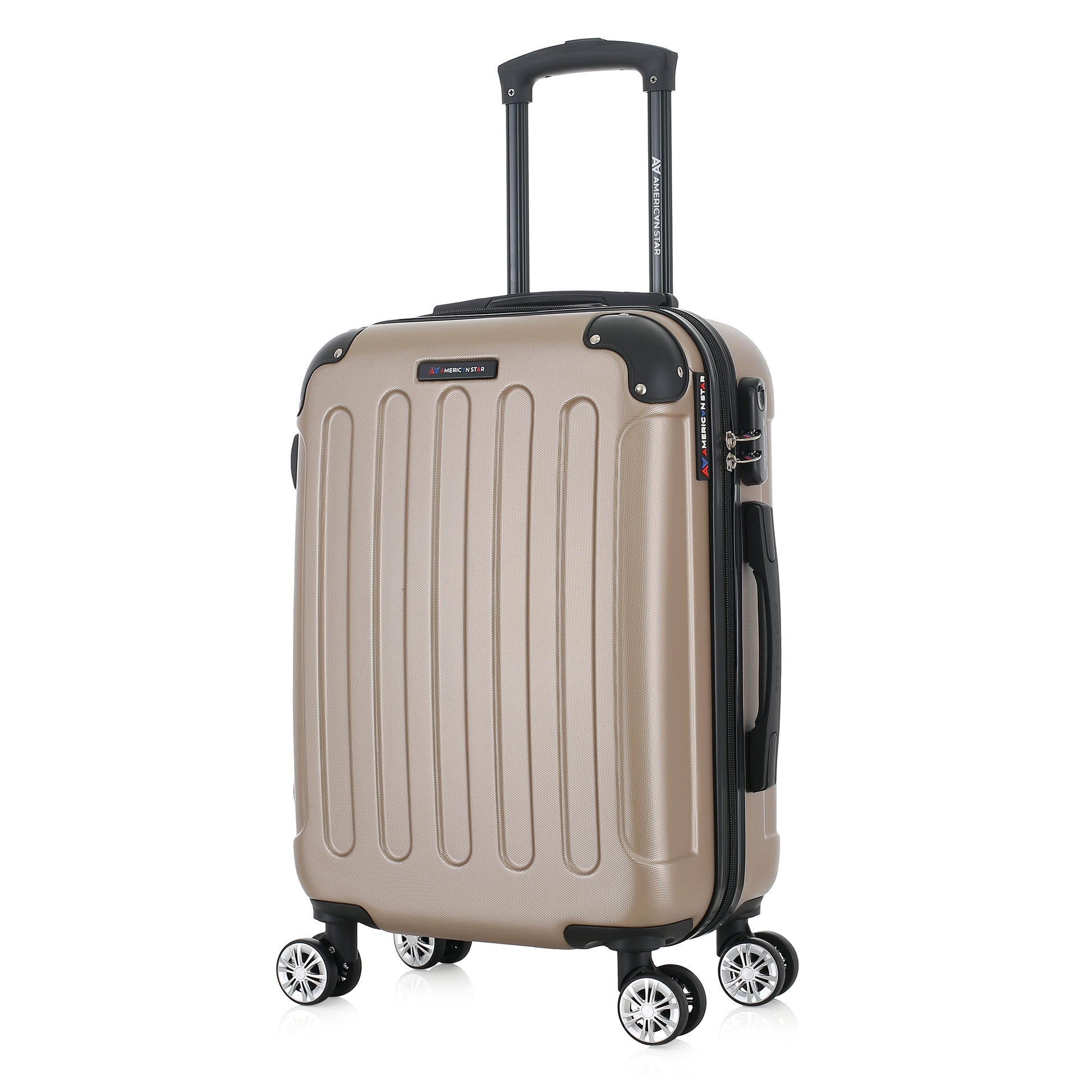 Valise beige de notre collection American Star Miami, taille S de 3/4