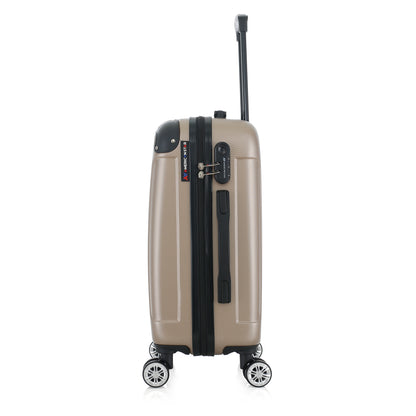 Valise beige de notre collection American Star Miami, taille S de côté