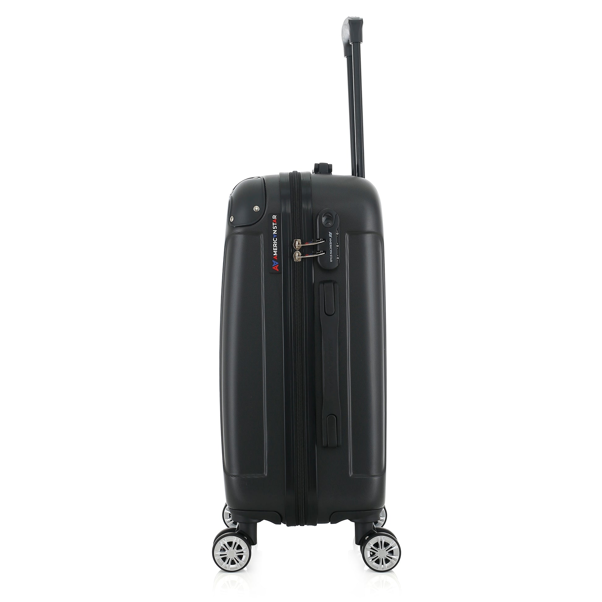 Valise noire de notre collection American Star Miami, taille S de côté