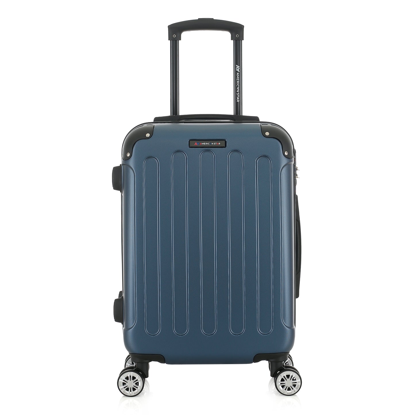 Valise bleue de notre collection American Star Miami, taille S de face
