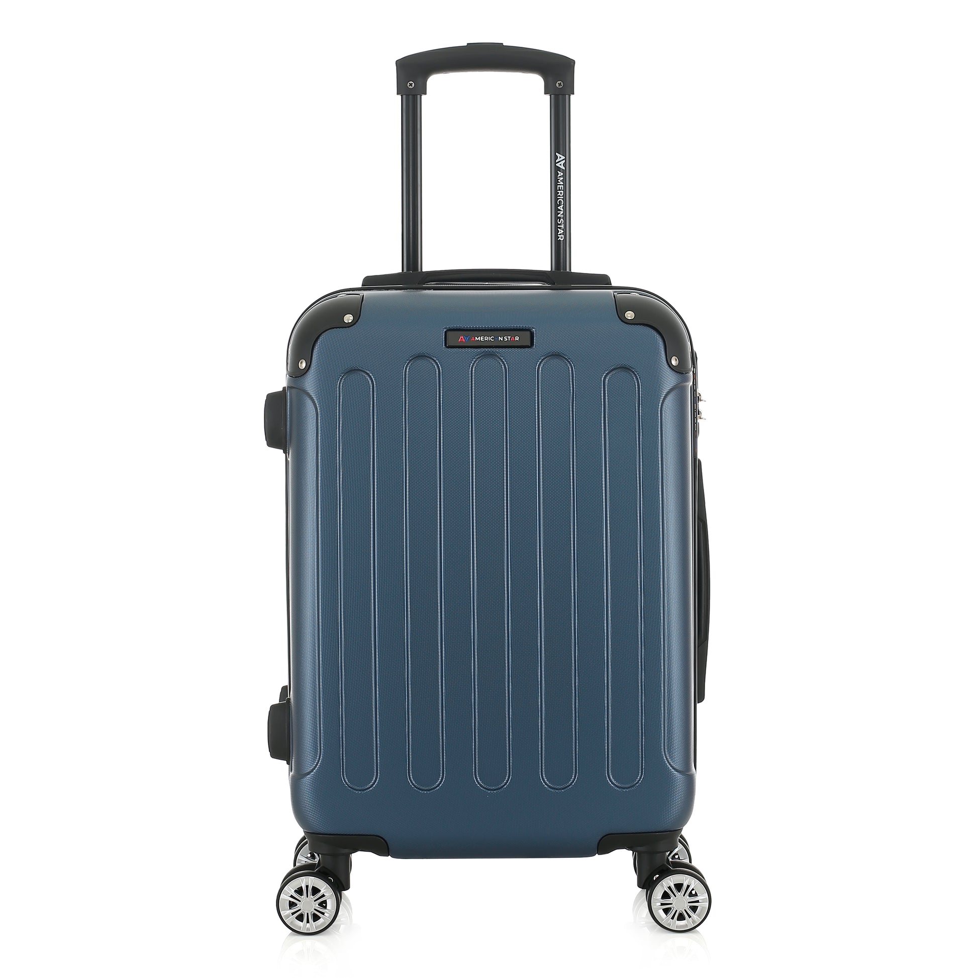 Valise bleue de notre collection American Star Miami, taille S de face
