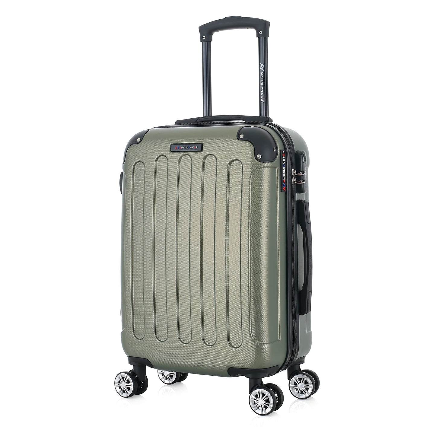 Valise kaki de notre collection American Star Miami, taille S de 3/4