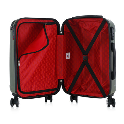 Valise kaki de notre collection American Star Miami, taille S ouverte