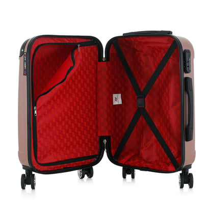 Valise or rose de notre collection American Star Miami, taille S ouverte