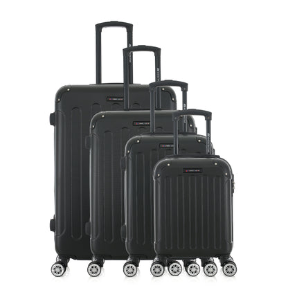 Set de 4 valises noires de notre collection American Star, Miami, de face