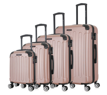 Set de 4 valises or rose de notre collection American Star, Miami, de côté