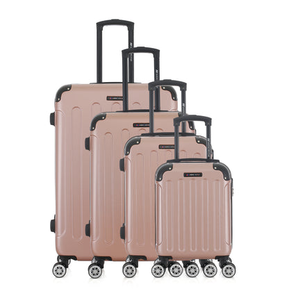 Set de 4 valises or rose de notre collection American Star, Miami, de face