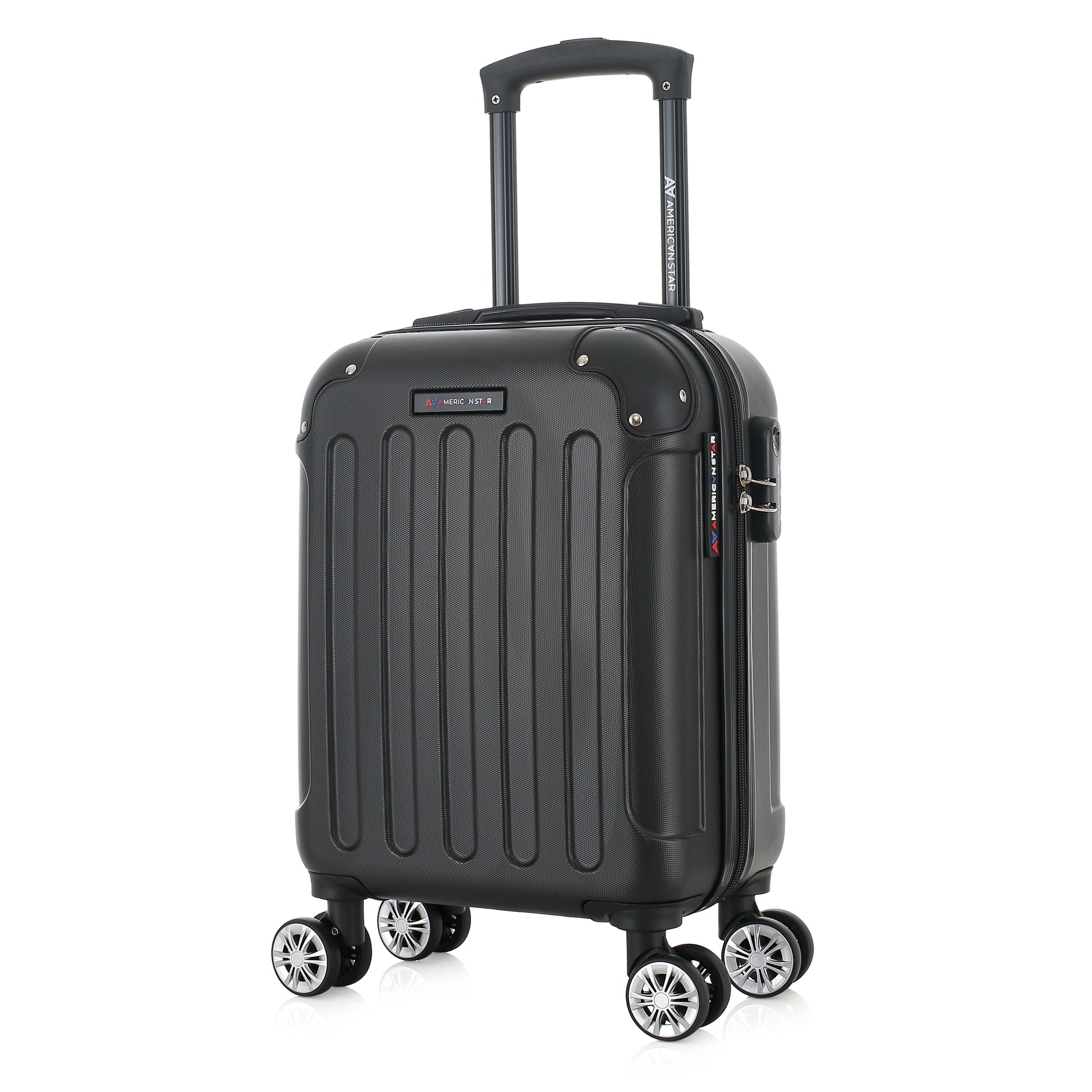 Valise noire de notre collection American Star Miami, taille XS de 3/4