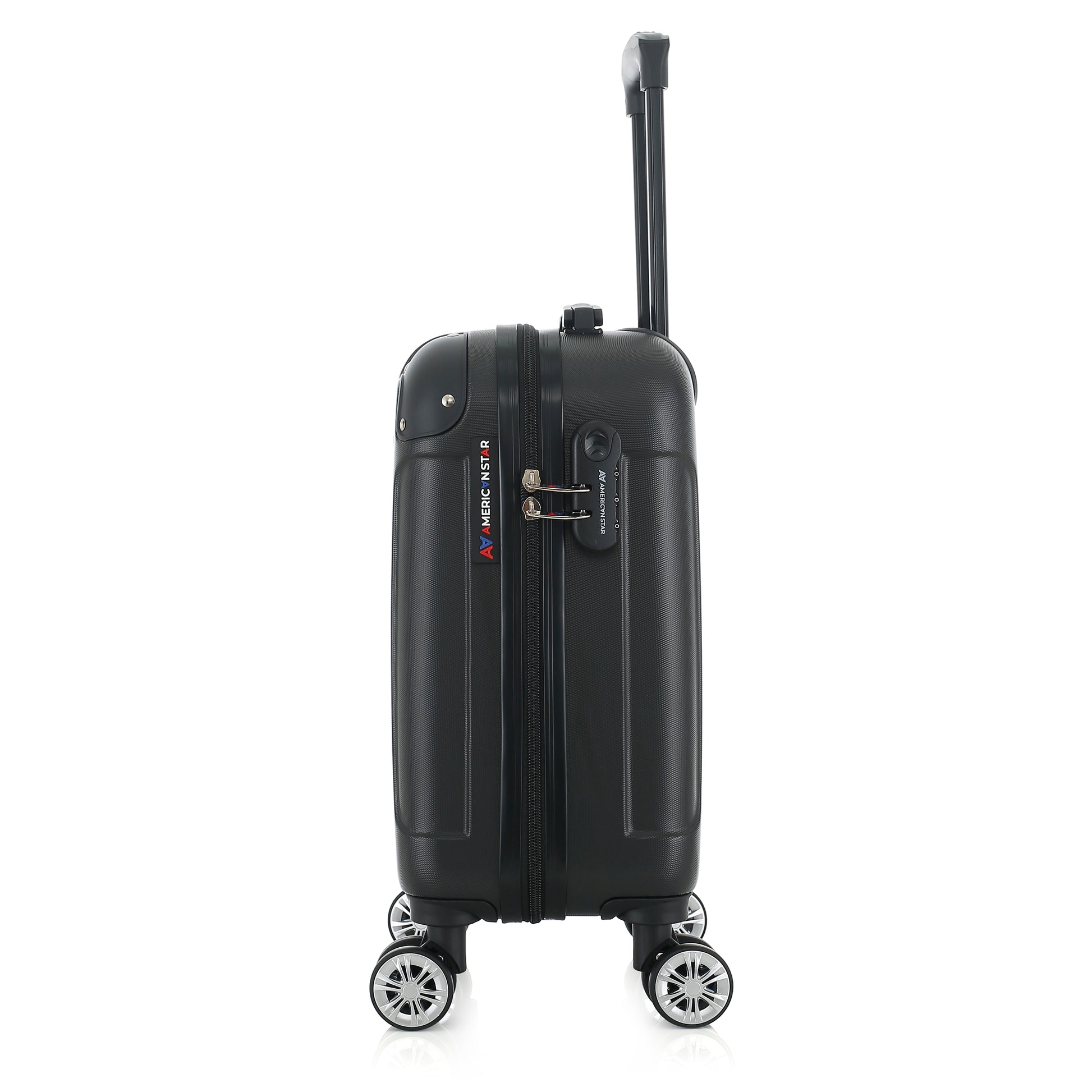 Valise noire de notre collection American Star Miami, taille XS de côté