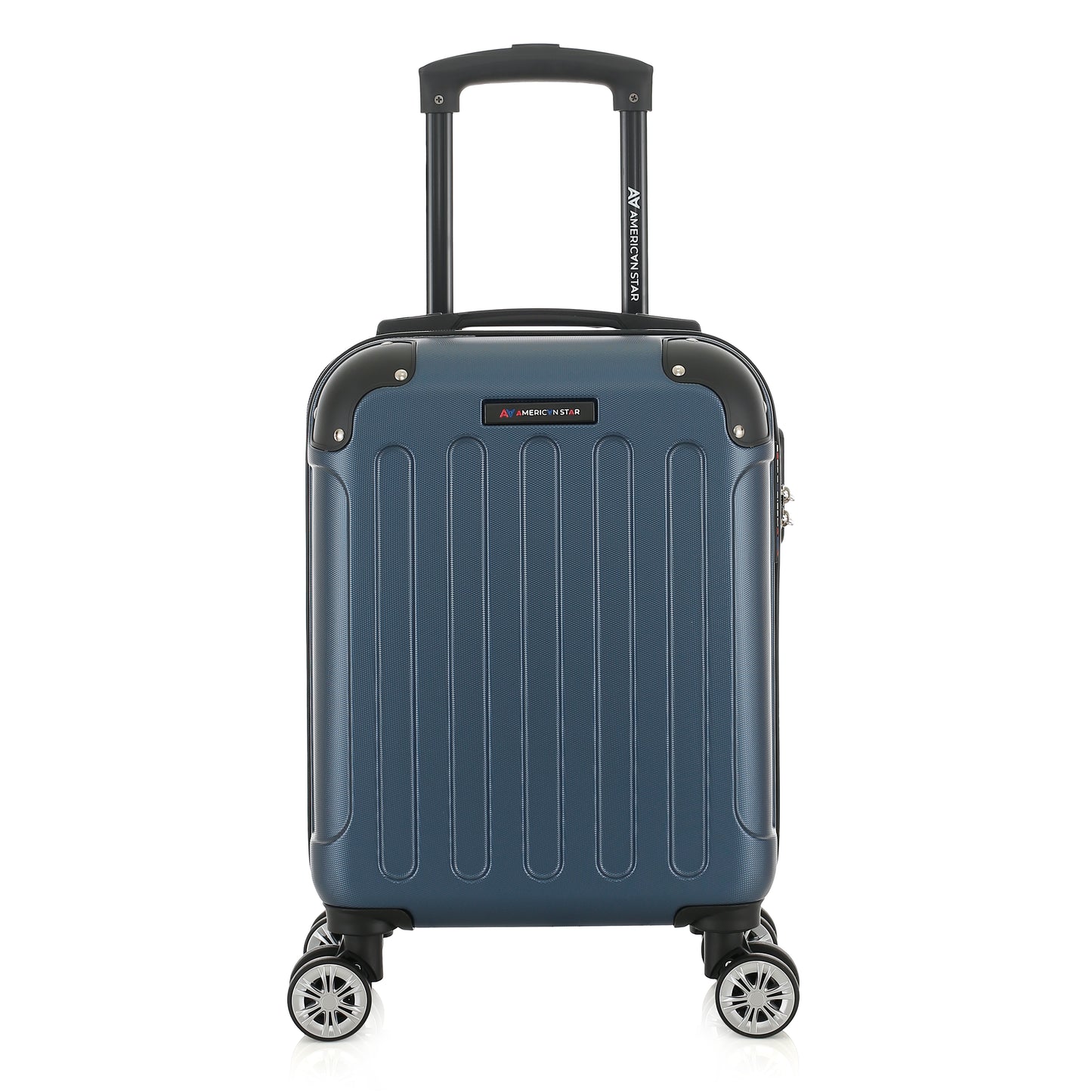 Valise bleue de notre collection American Star Miami, taille XS de face
