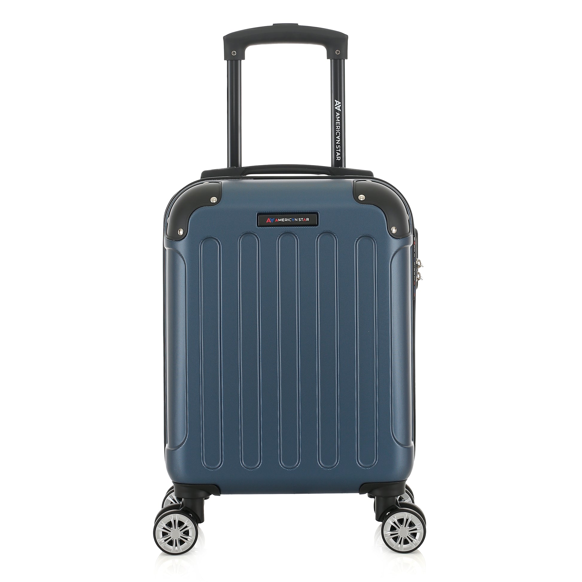 Valise bleue de notre collection American Star Miami, taille XS de face
