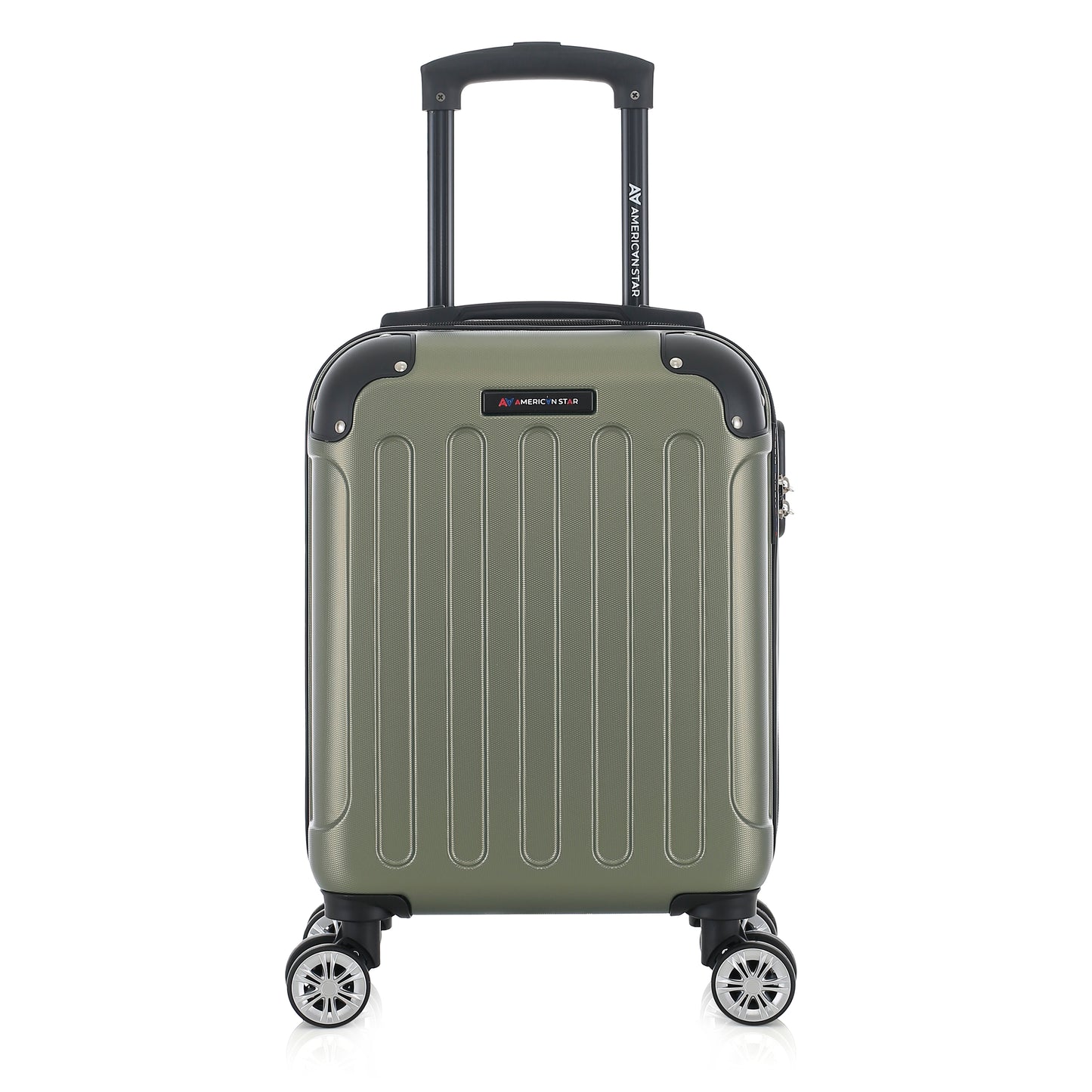 Valise kaki de notre collection American Star Miami, taille XS de face
