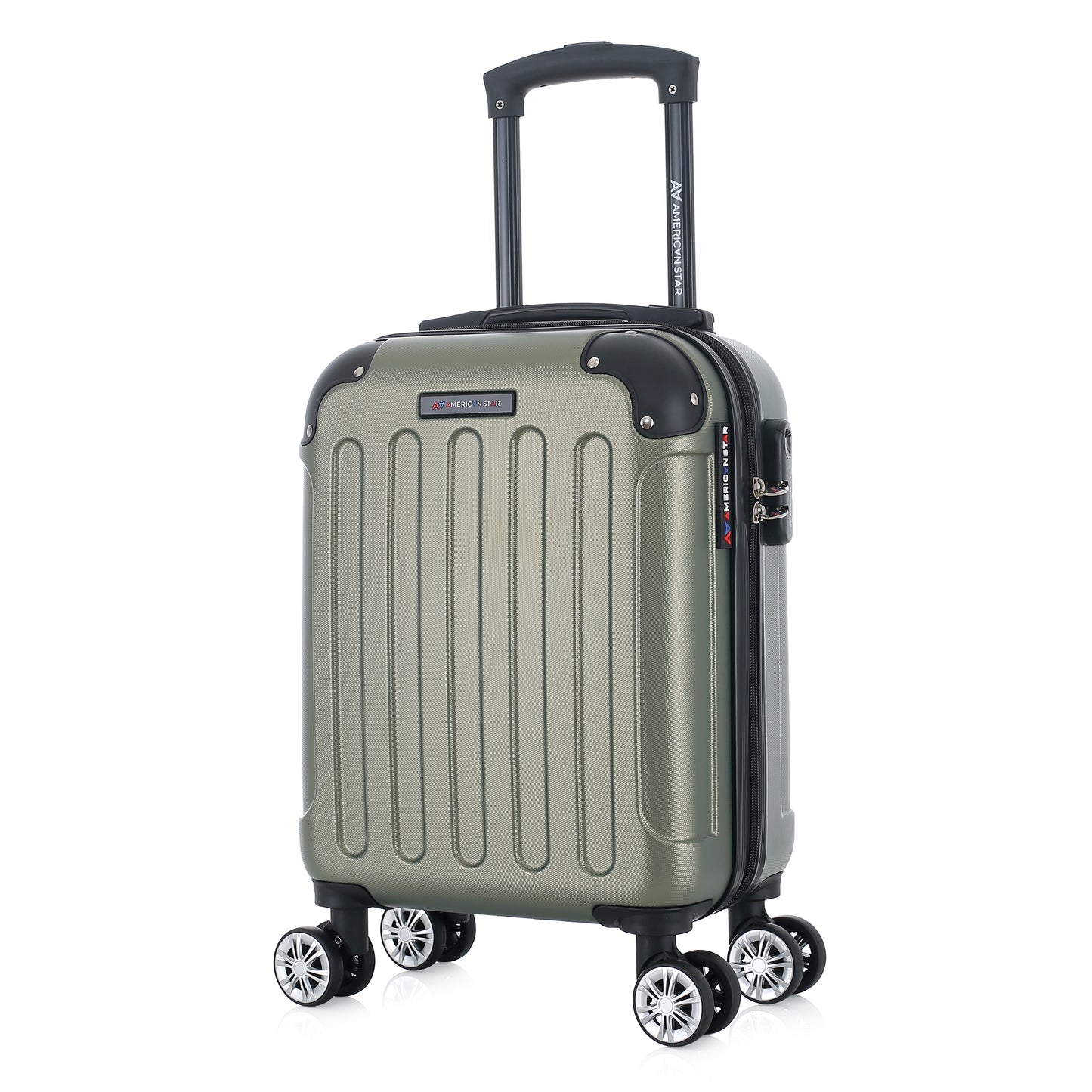 Valise kaki de notre collection American Star Miami, taille XS de 3/4