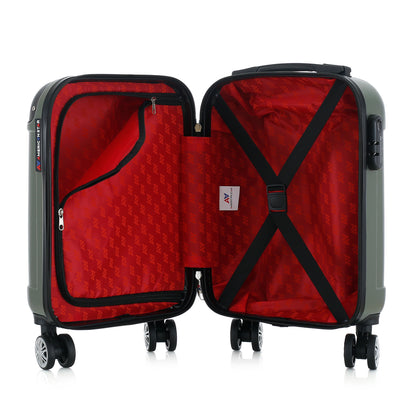 Valise kaki de notre collection American Star Miami, taille XS ouverte