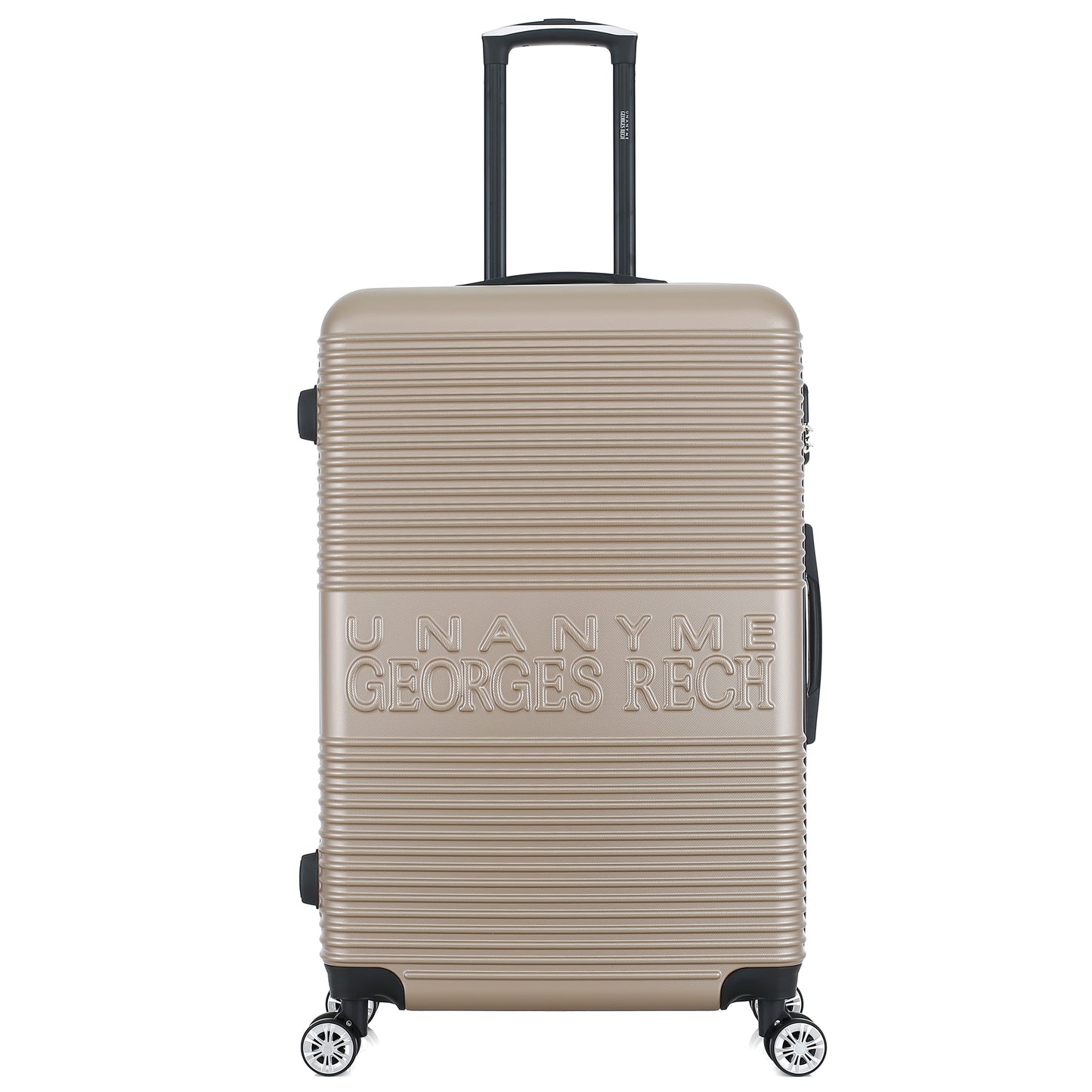 Valise beige de notre collection Georges Rech, Milan, taille L, de face