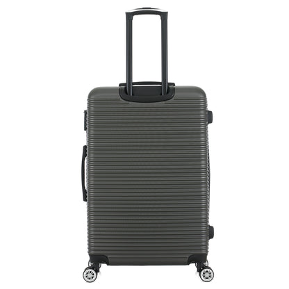 Valise grise de notre collection Georges Rech, Milan, taille L, de dos
