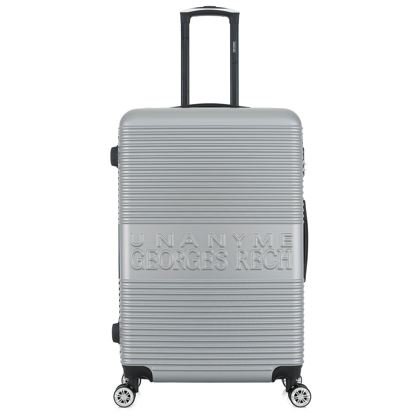 Valise silver de notre collection Georges Rech, Milan, taille L, de face
