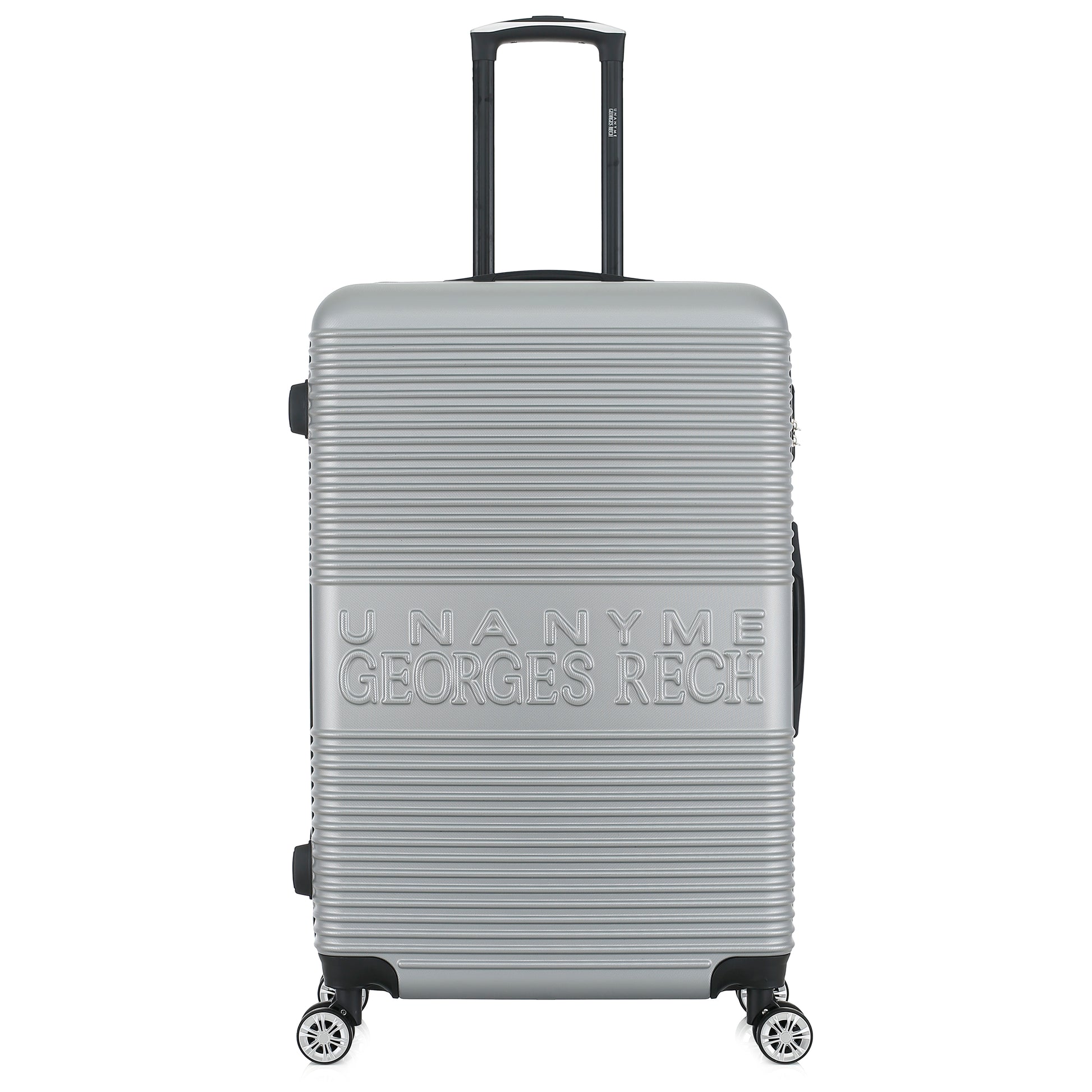 Valise silver de notre collection Georges Rech, Milan, taille L, de face
