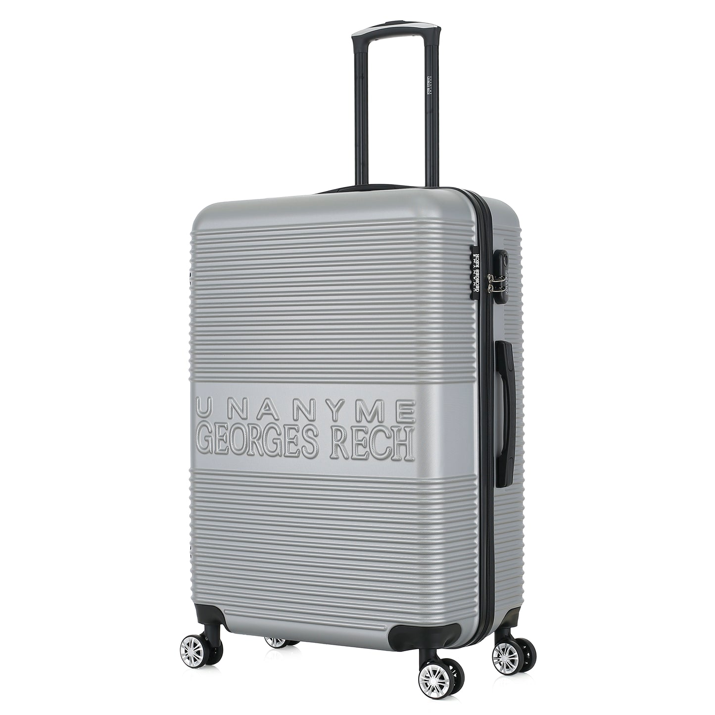 Valise silver de notre collection Georges Rech, Milan, taille L, de 3/4