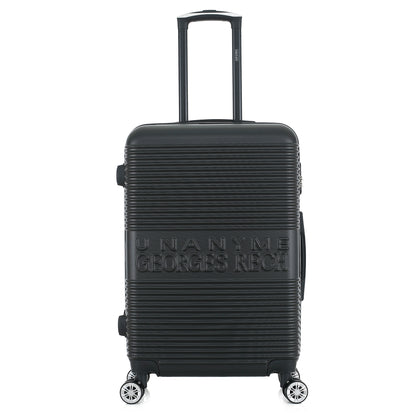 Valise noire de notre collection Georges Rech, Milan, taille M, de face
