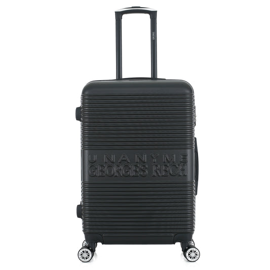 Valise noire de notre collection Georges Rech, Milan, taille M, de face
