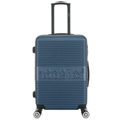 Valise bleue de notre collection Georges Rech, Milan, taille M, de face