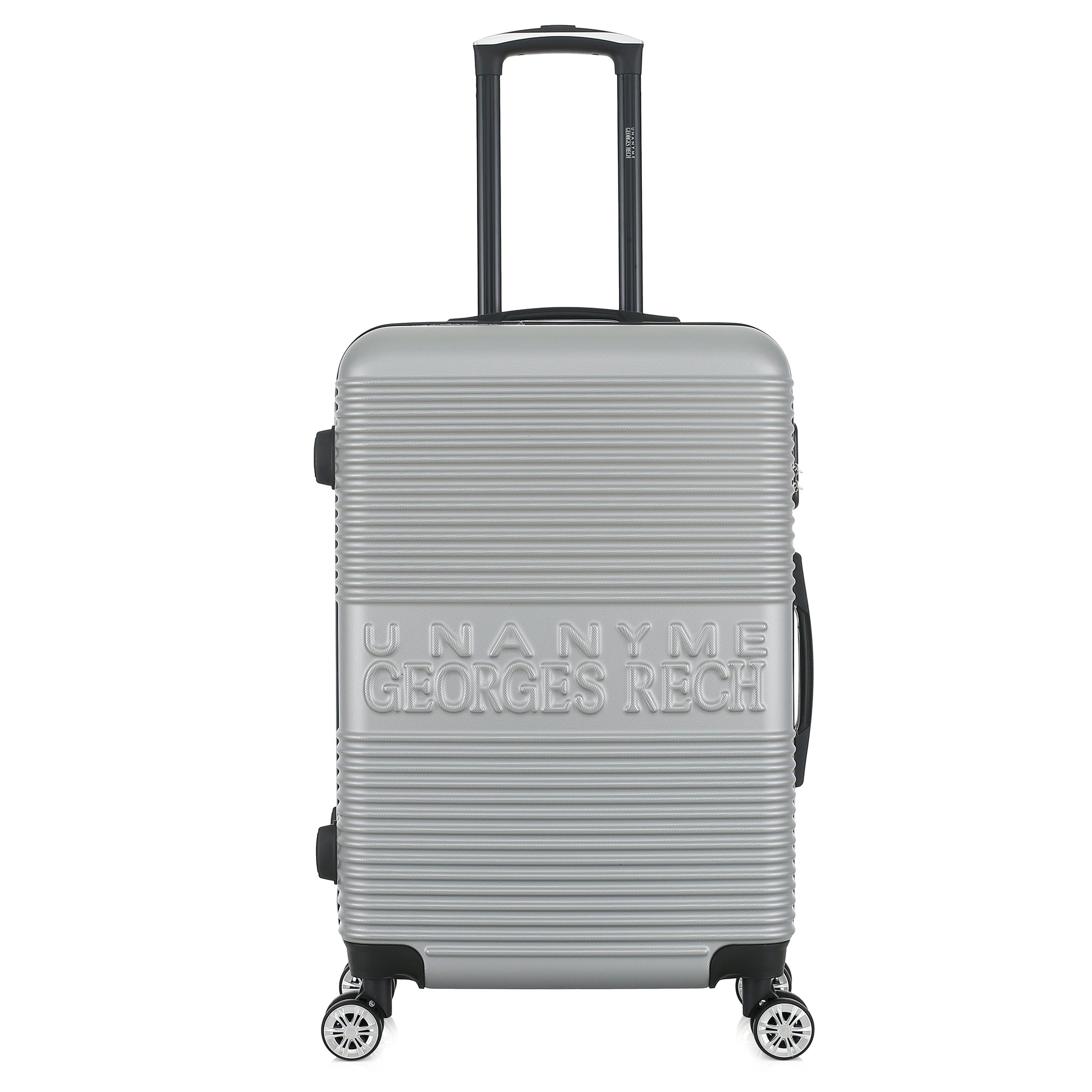 Valise silver de notre collection Georges Rech, Milan, taille M, de face
