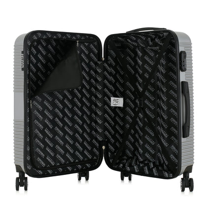 Valise silver de notre collection Georges Rech, Milan, taille M, ouverte