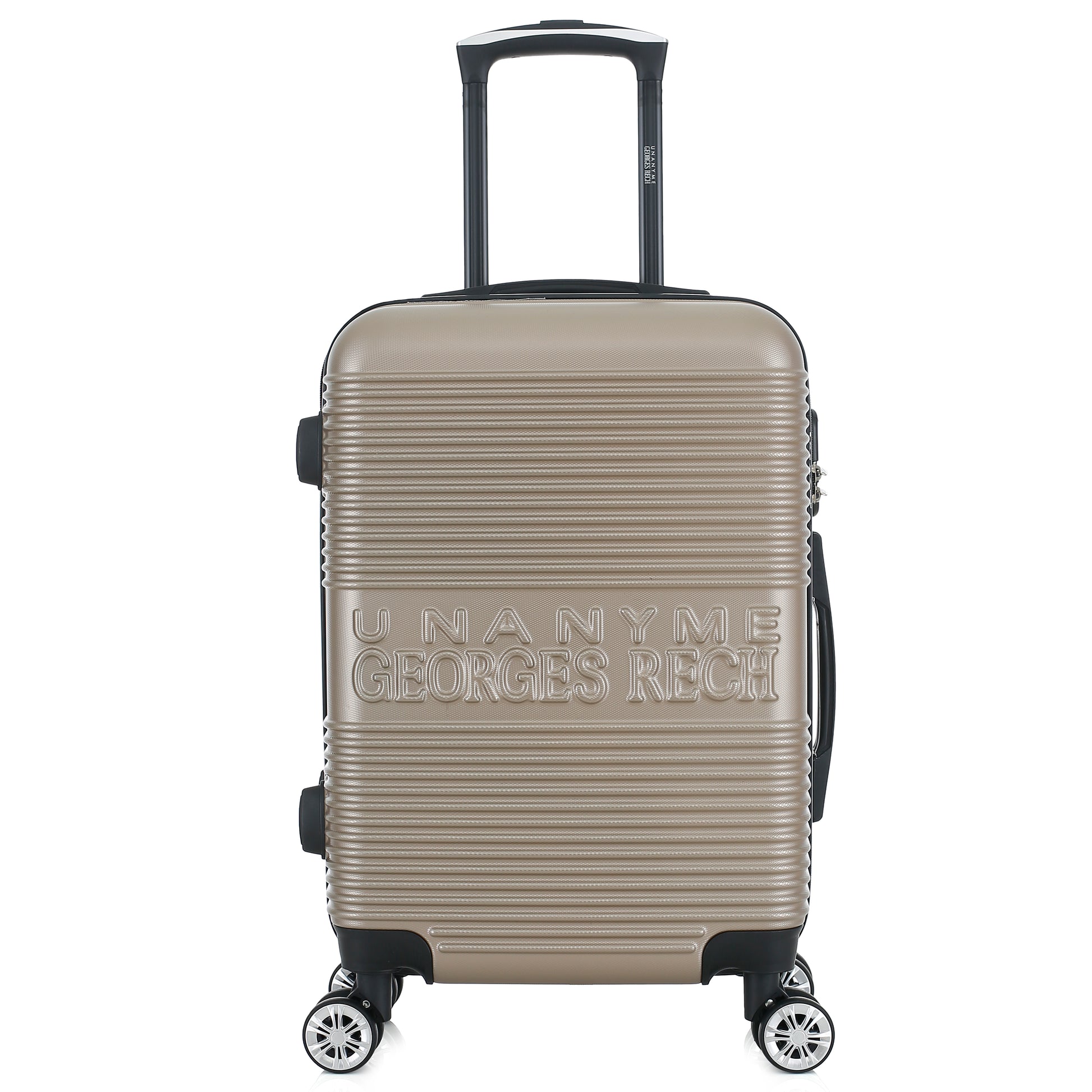 Valise beige de notre collection Georges Rech, Milan, taille S, de face