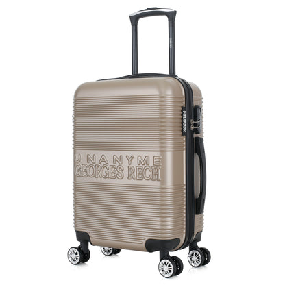 Valise beige de notre collection Georges Rech, Milan, taille S, de 3/4