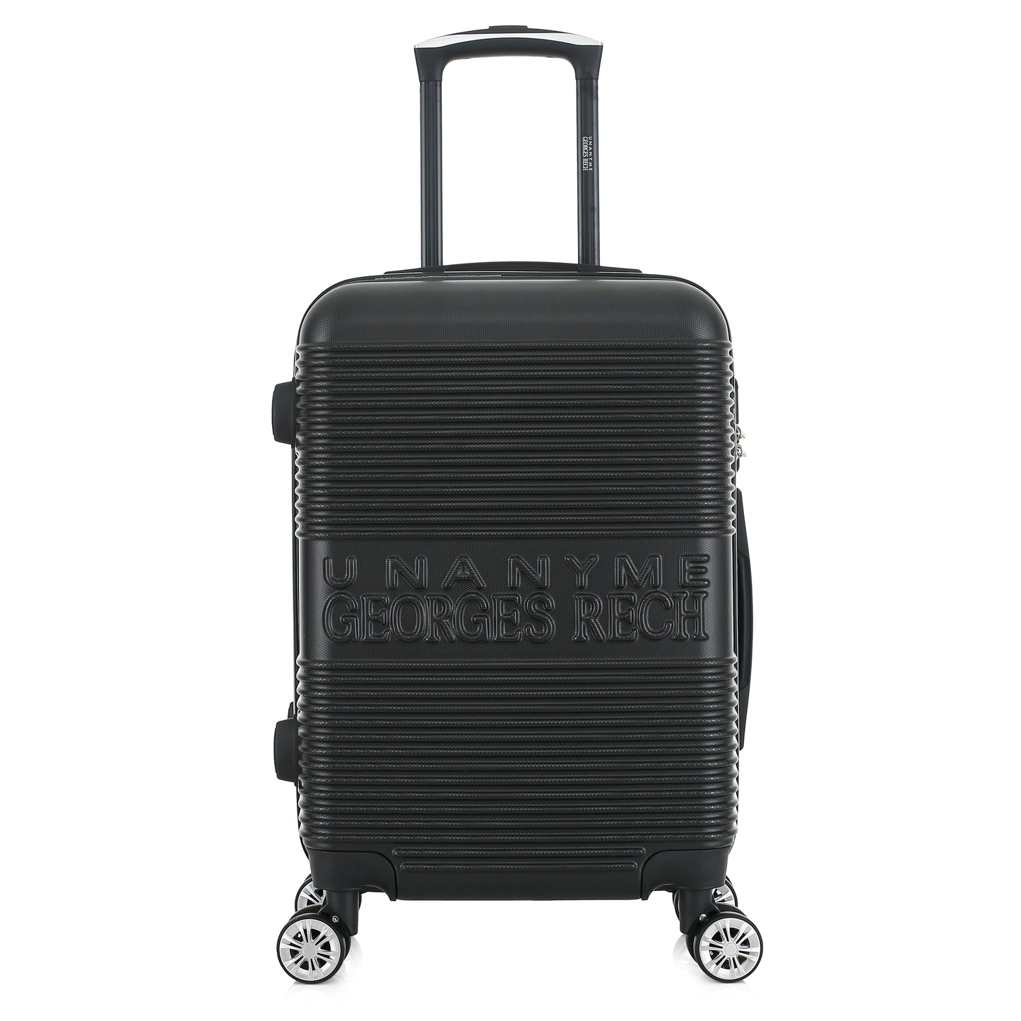 Valise noire de notre collection Georges Rech, Milan, taille S, de face