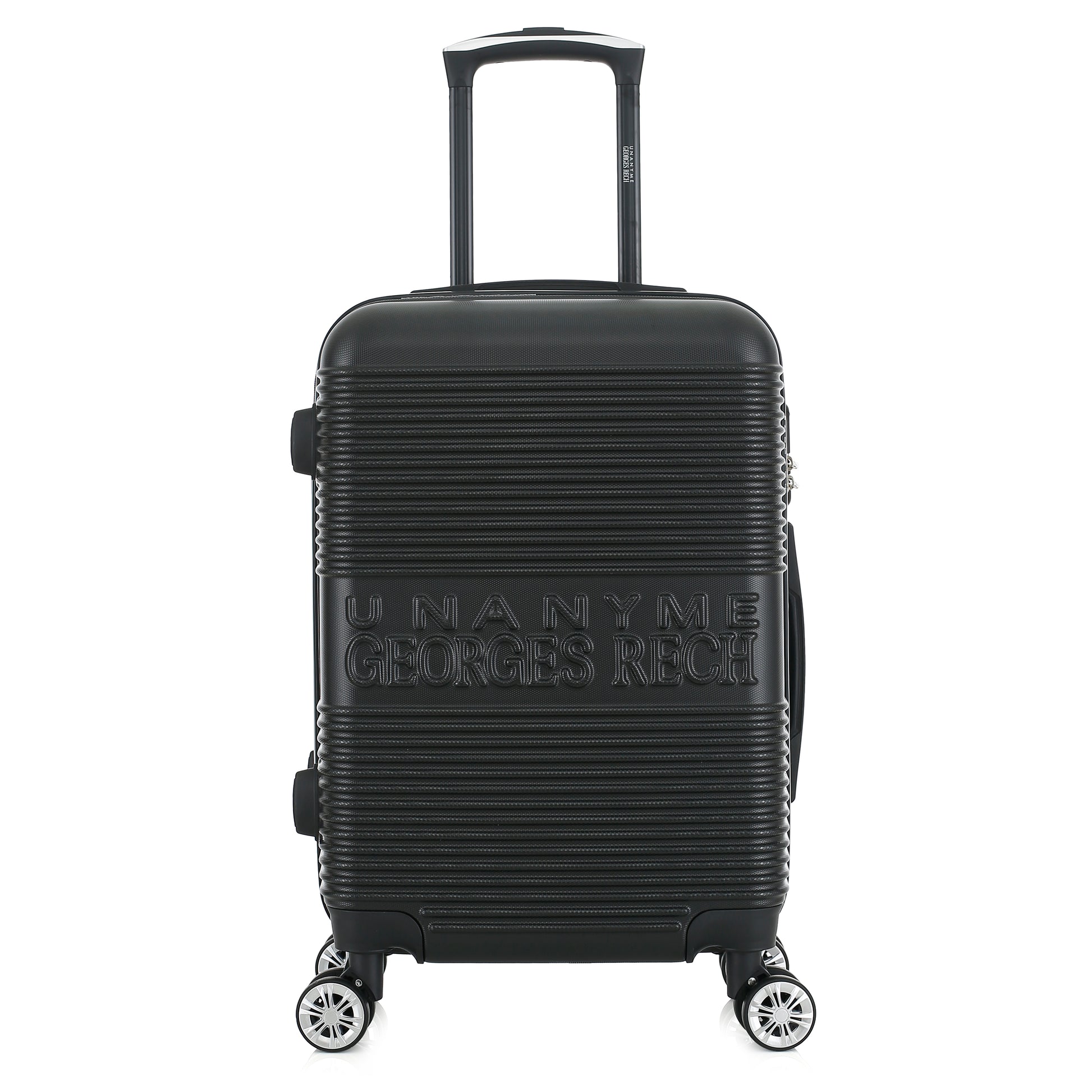 Valise noire de notre collection Georges Rech, Milan, taille S, de face