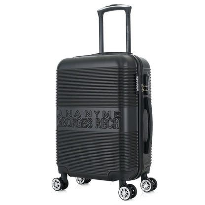 Valise noire de notre collection Georges Rech, Milan, taille S, de 3/4