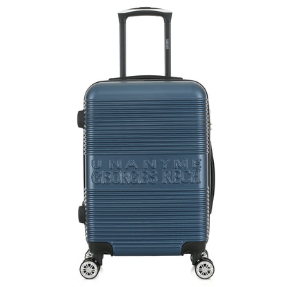 Valise bleue de notre collection Georges Rech, Milan, taille S, de face