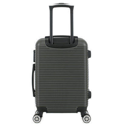 Valise grise de notre collection Georges Rech, Milan, taille S, de dos
